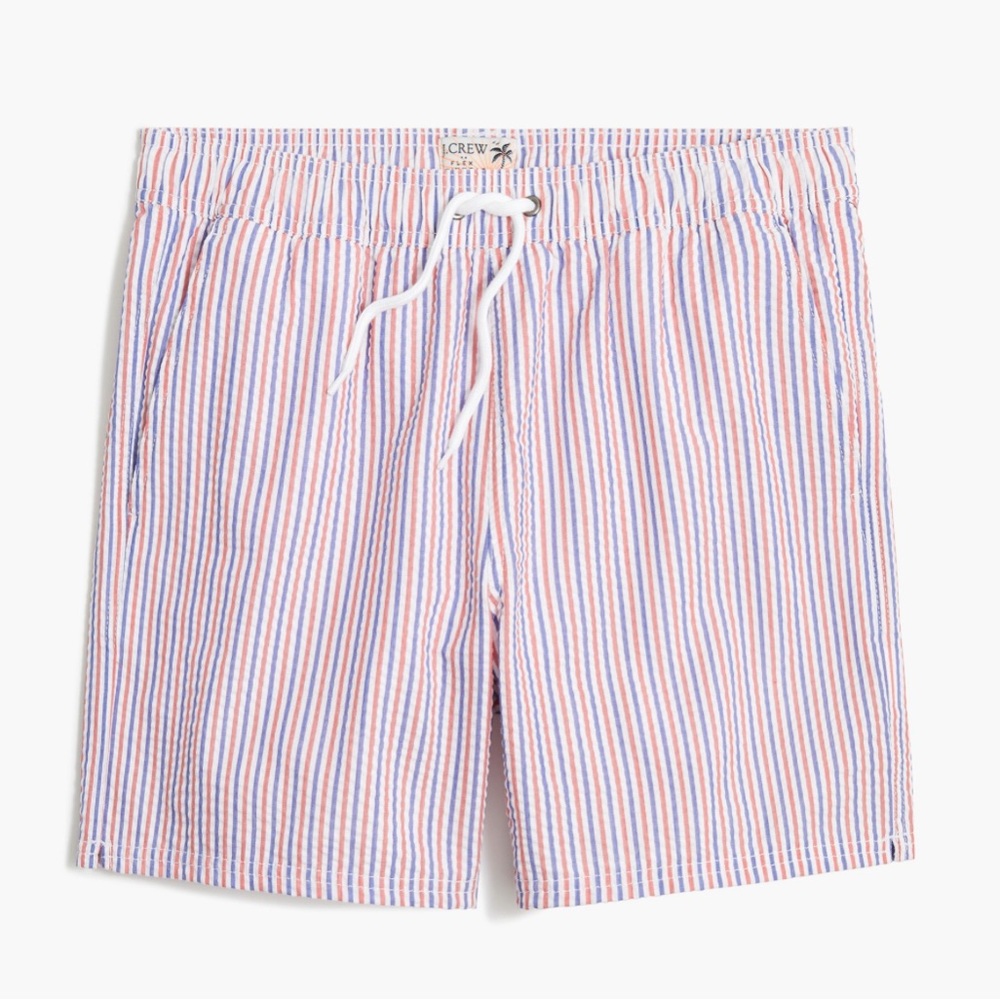 JCrew seersucker Striped Swim Shorts size L - Picture 3 of 7